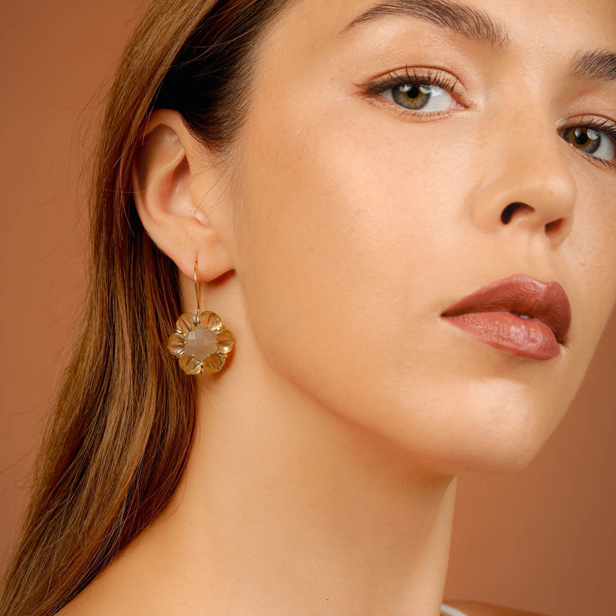 Lemon Quartz Couplet Earrings