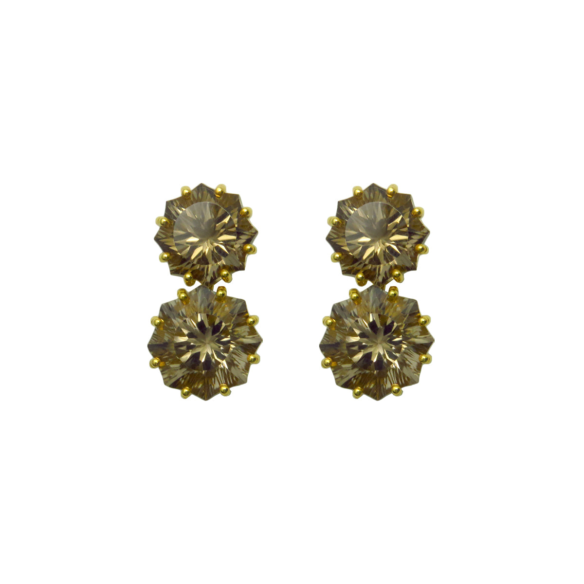 Smoky Quartz Star Earrings
