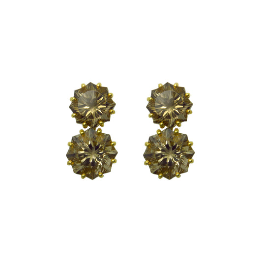Smoky Quartz Star Earrings