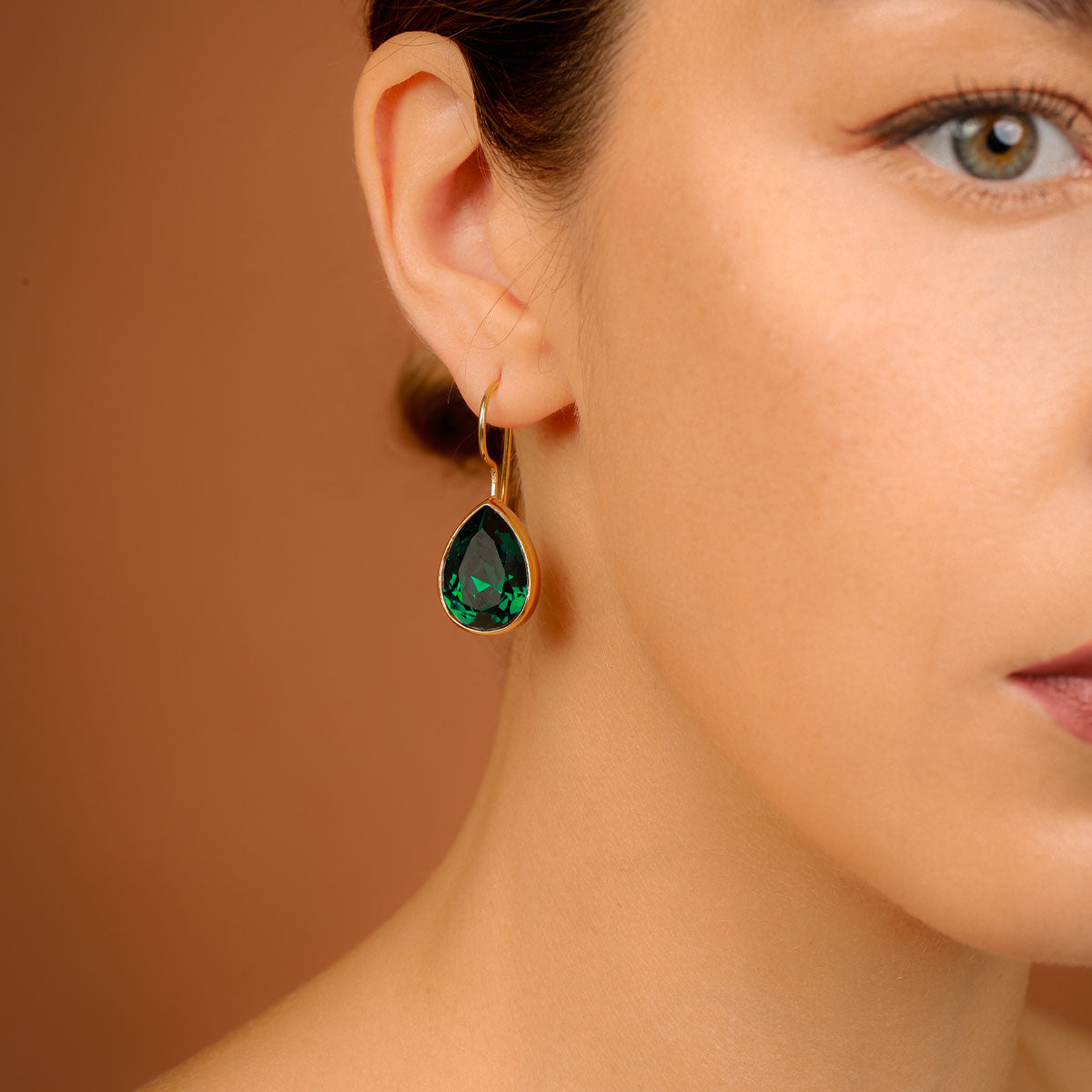 Green Drop Earrings