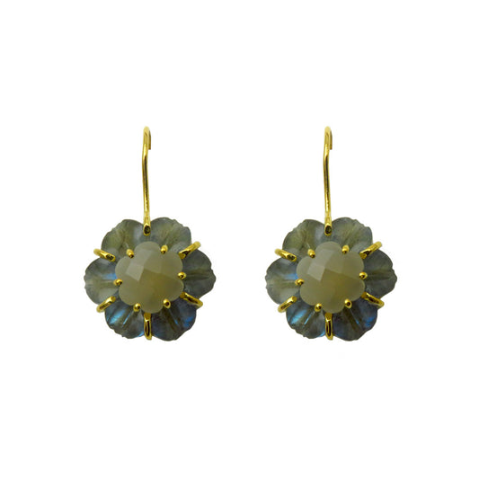 Labradorite Flower earrings