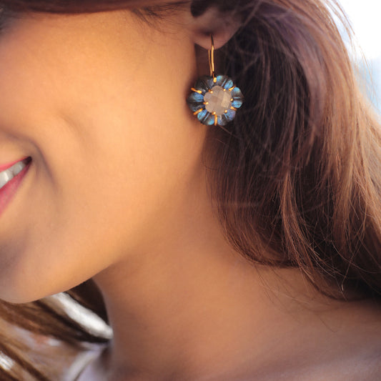 Labradorite Flower earrings