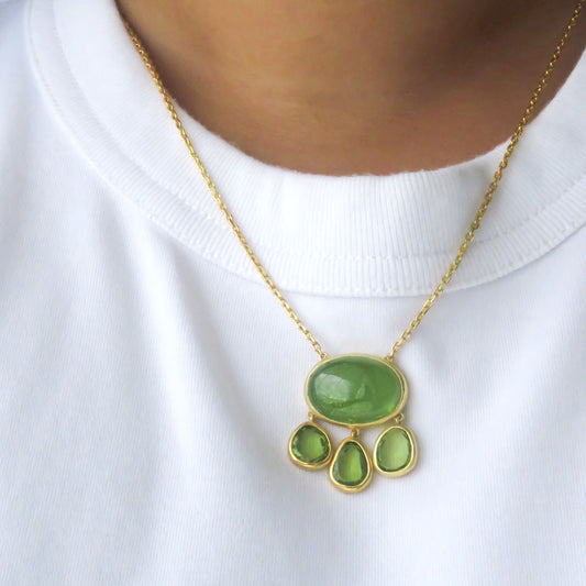 Dangling Peridot Necklace