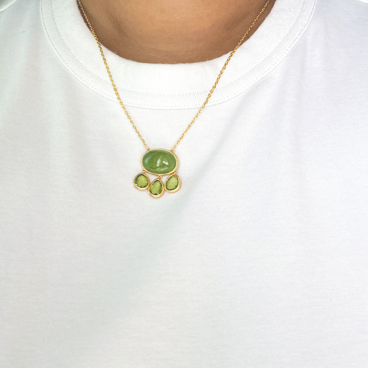 Dangling Peridot Necklace