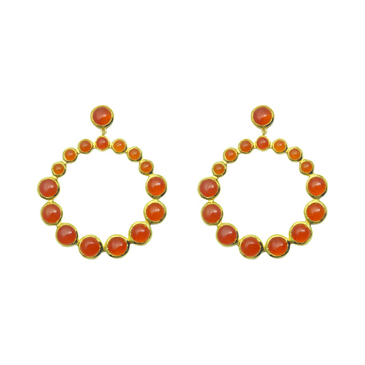 Carnelian Loop earrings