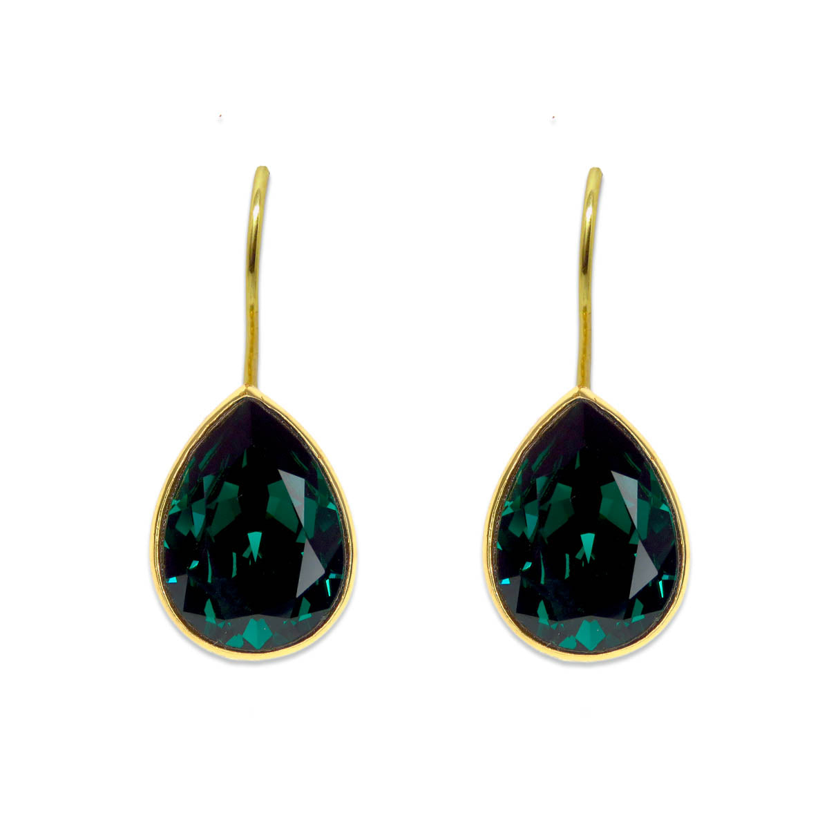 Green Drop Earrings