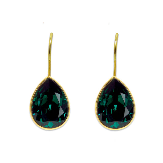 Green Drop Earrings