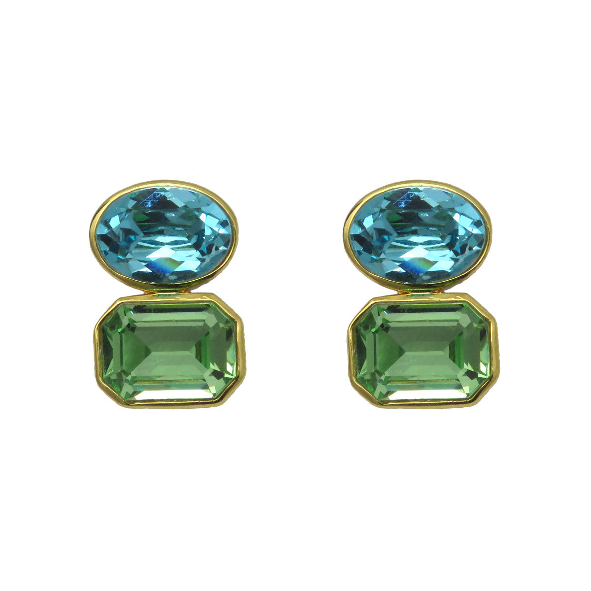 Aqua Colour Block Earrinigs