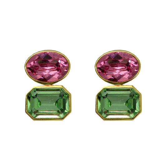 Pink Colour Block earrings