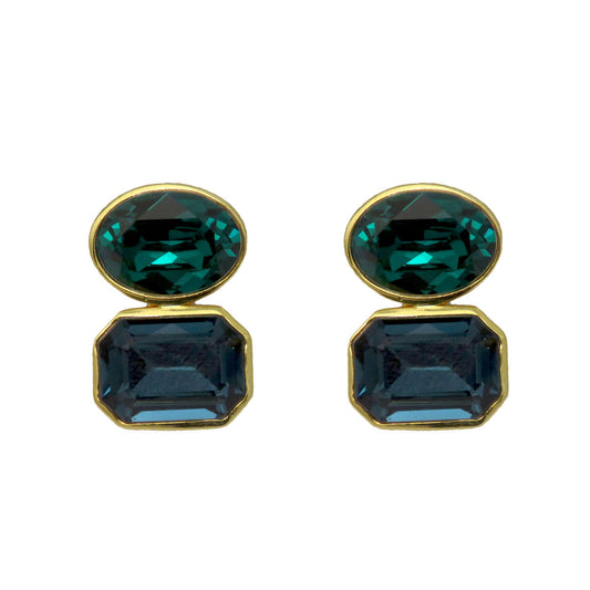Blue Colour Block earrings