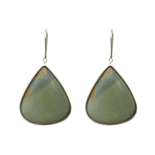 Grey Jasper Drop Earrings
