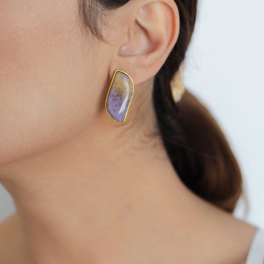Lavender Gold Earrings