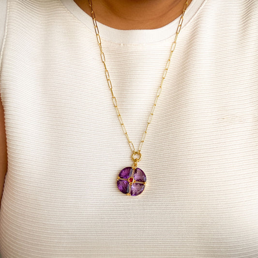 Amethyst Circle Necklace