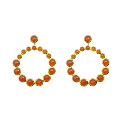 Carnelian Loop earrings