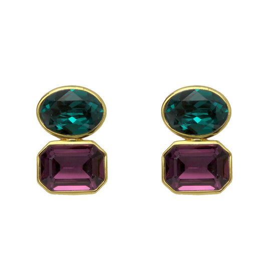 Amethyst Colour Block earrings